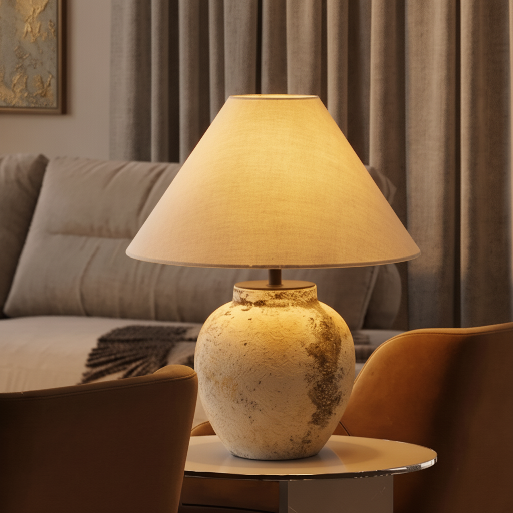 Lampe de table Lupe Céramiques marbrées