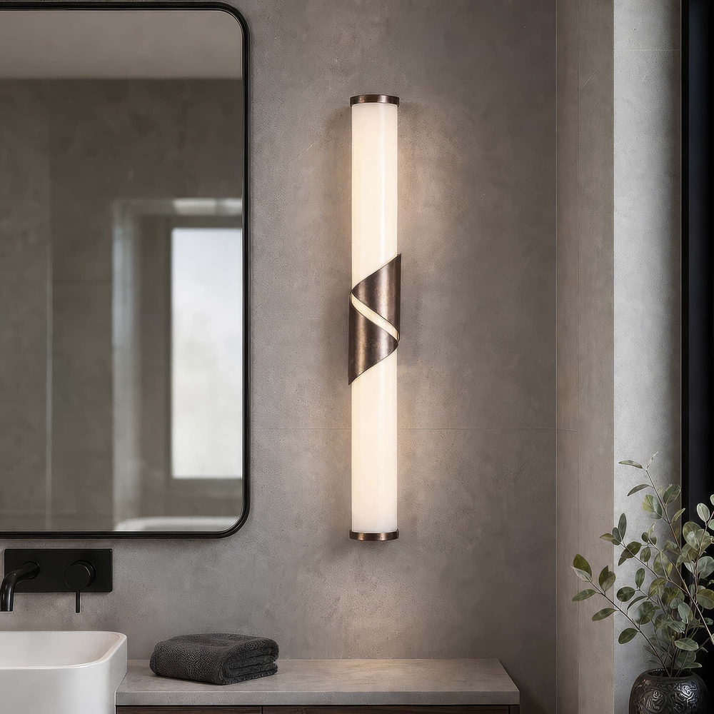 Lampe murale de salle de bain Wrap bronze 47 cm Searchlight 5,05342E+12