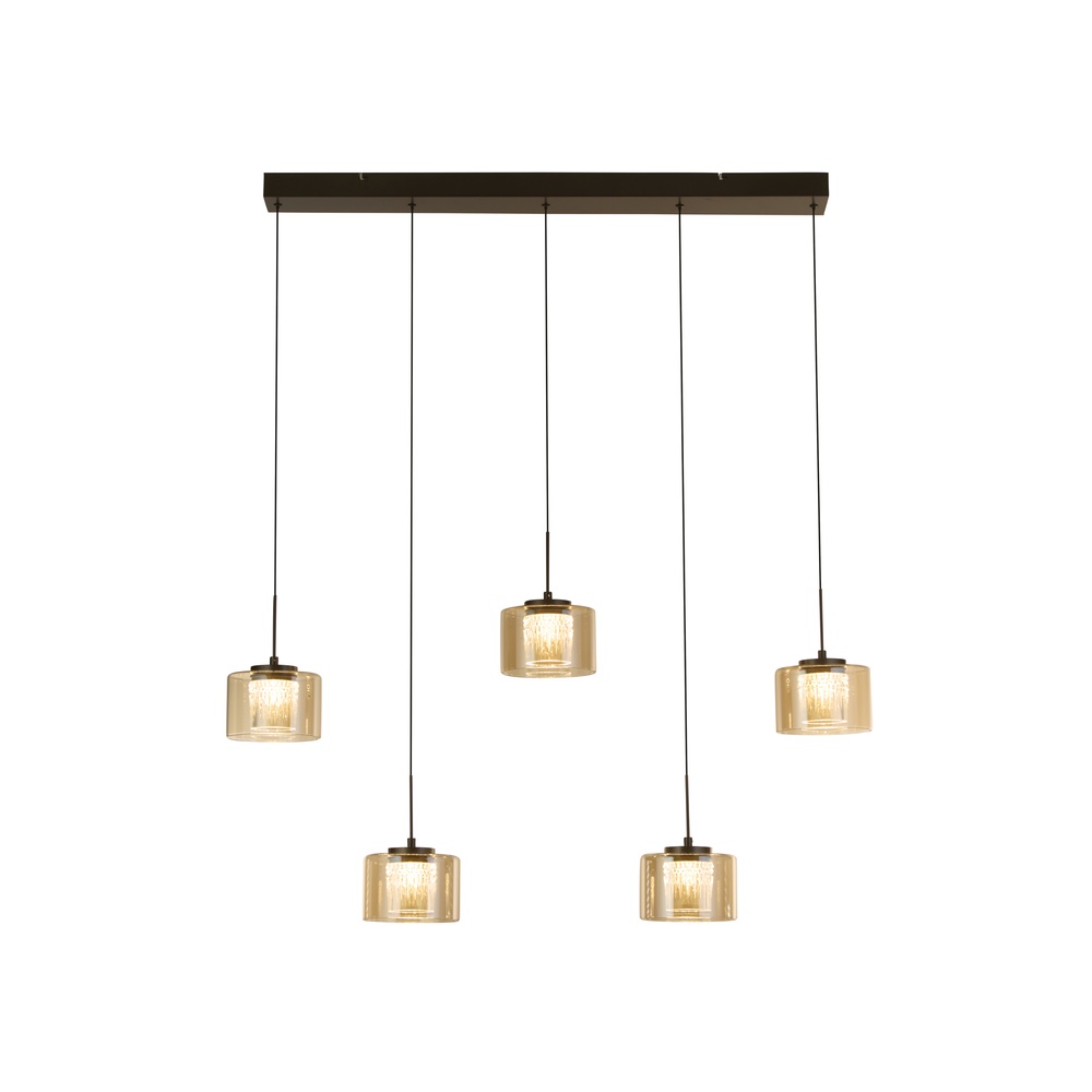 Lampe pendante de conception Tumblers Bronze droit 5 lumières
