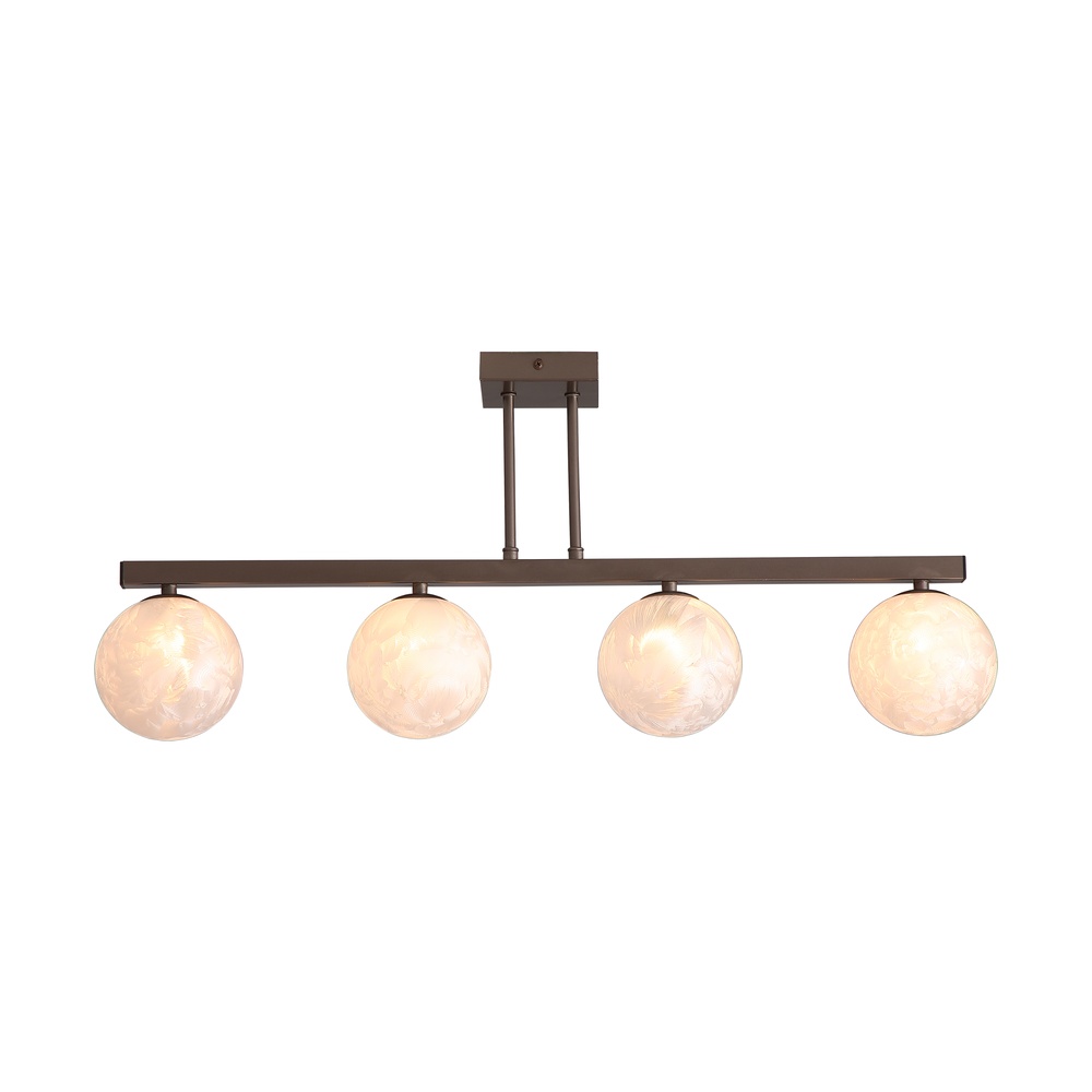 Lampe de plafond à design Frosty Bronze 4 légers