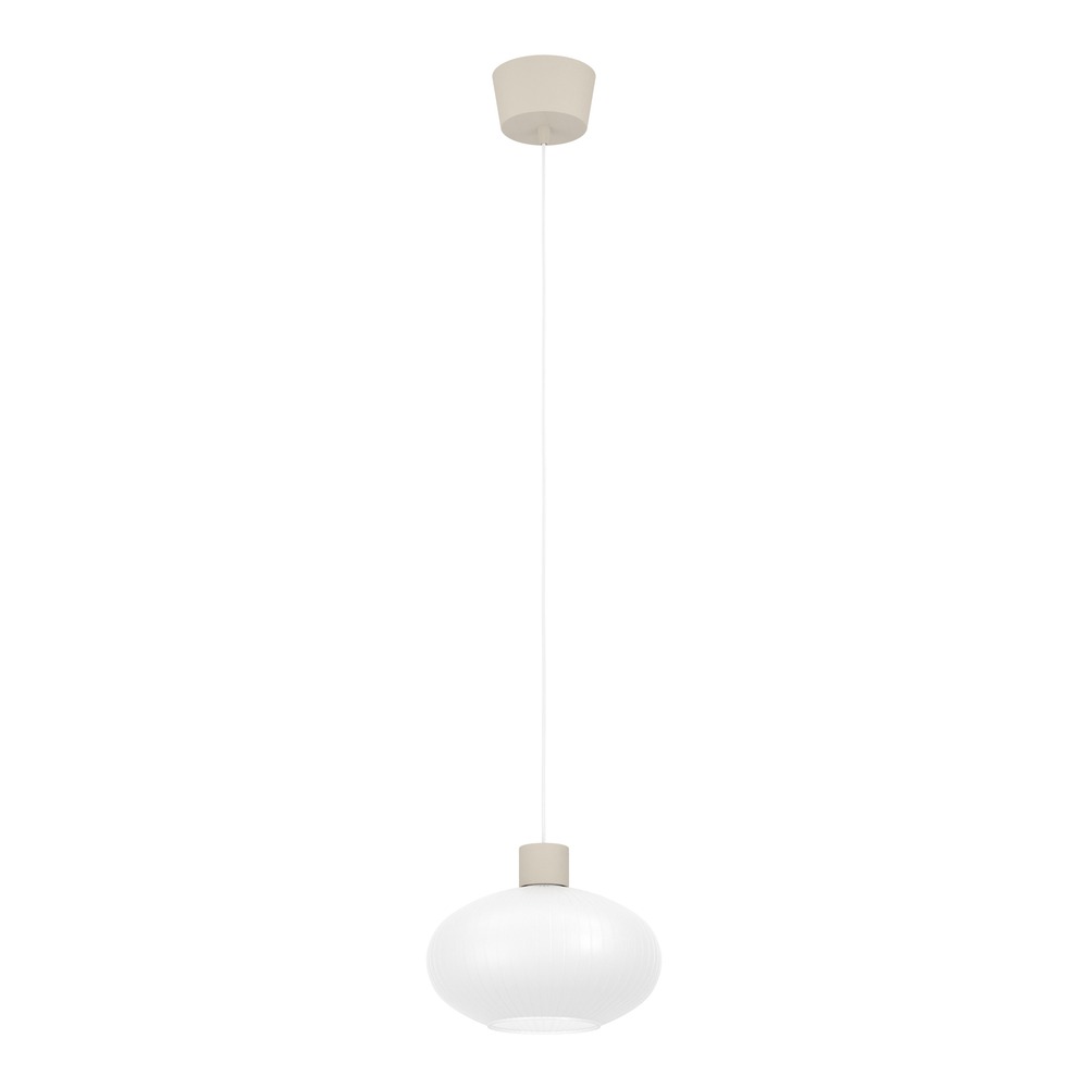 Lampe pendante de conception Dasmina brun sable avec blanc Ø 25 cm Eglo 9008606406326