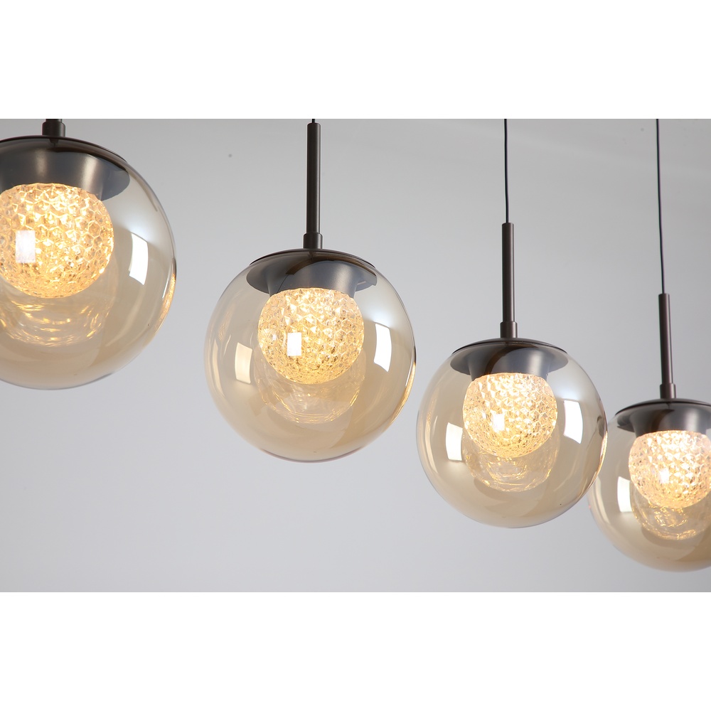 Lampe pendante de conception Solis 4-feux en bronze Searchlight 5,05342E+12