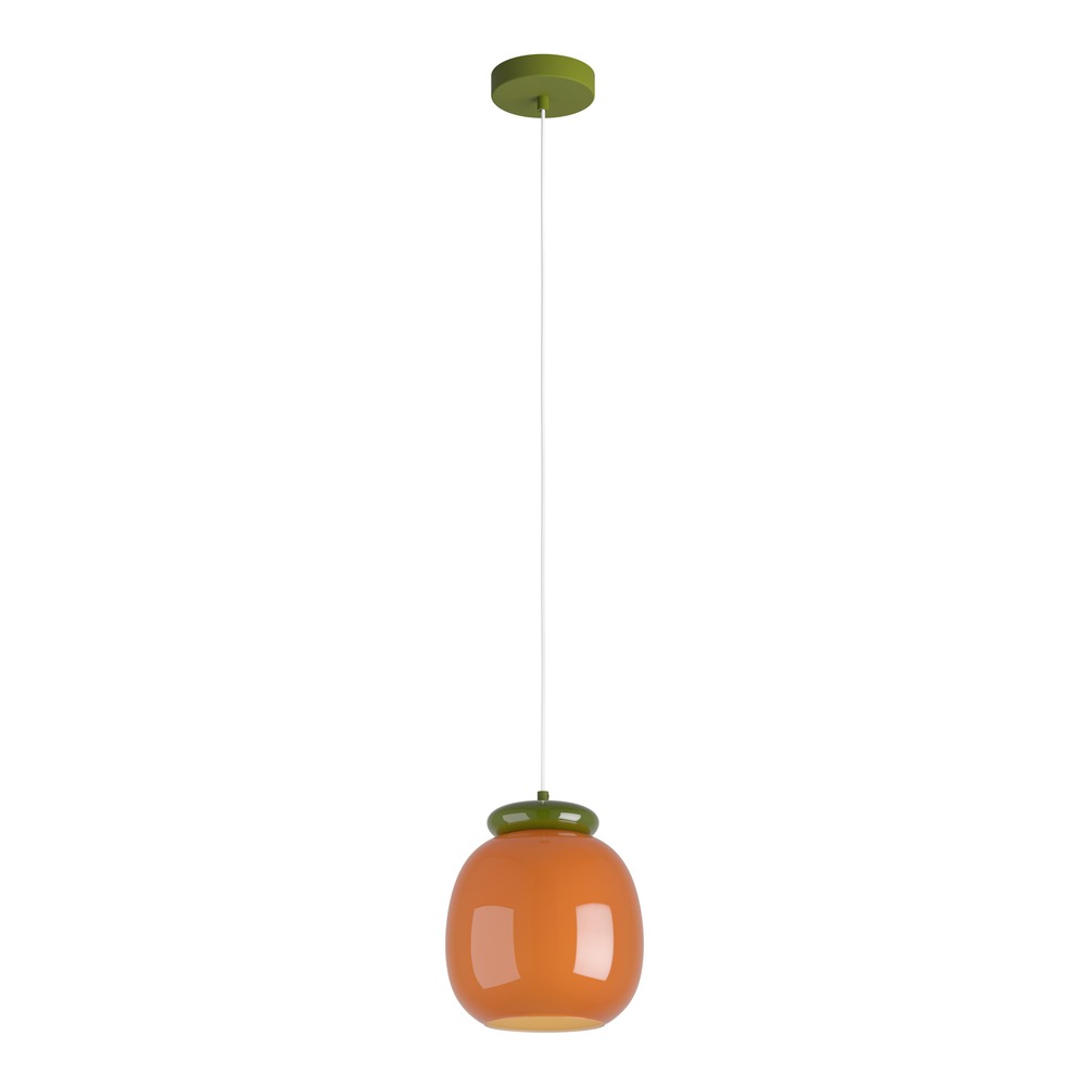 Lampe pendante de conception Berardelli orange avec vert Ø 23cm Eglo 9008606404926