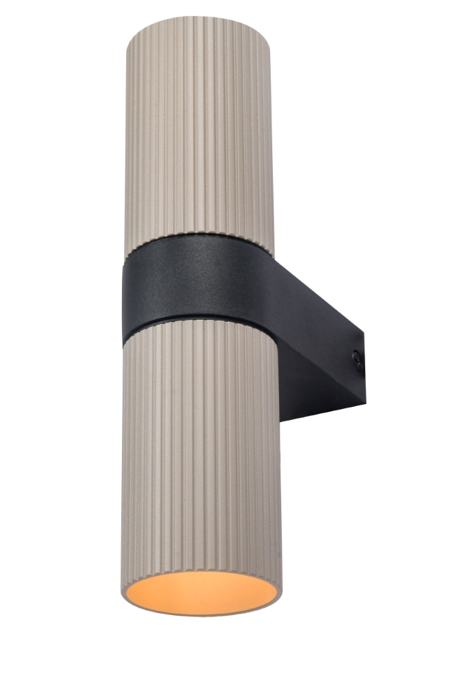 Nervures de points sur le mur Linea Sable avec noir