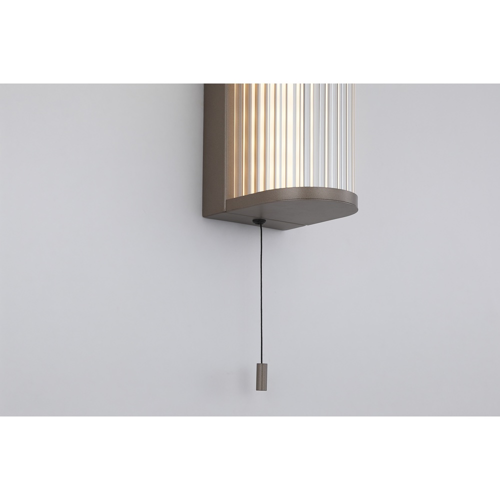 Lampe murale moderne Rue Or avec verre nervuré Searchlight 5,05342E+12