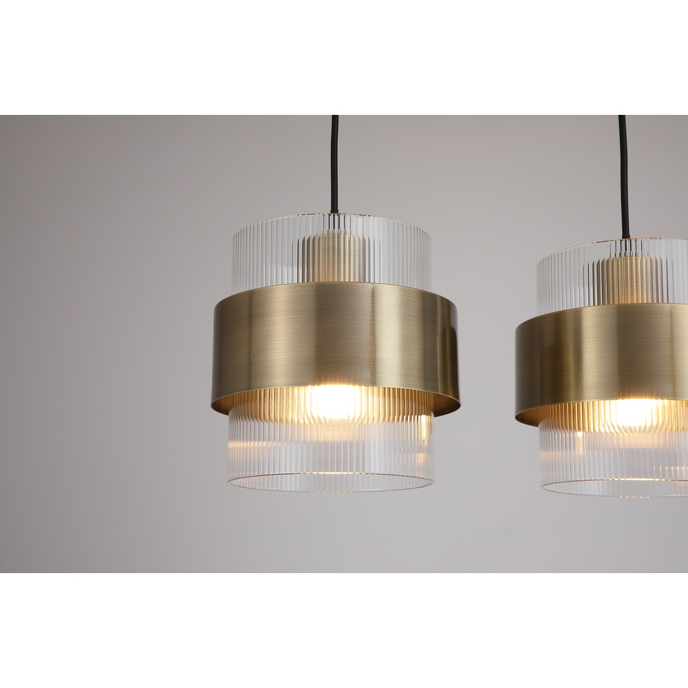 Lampe suspendue Royal Laiton ancien à 4 lumières Searchlight 5,05342E+12