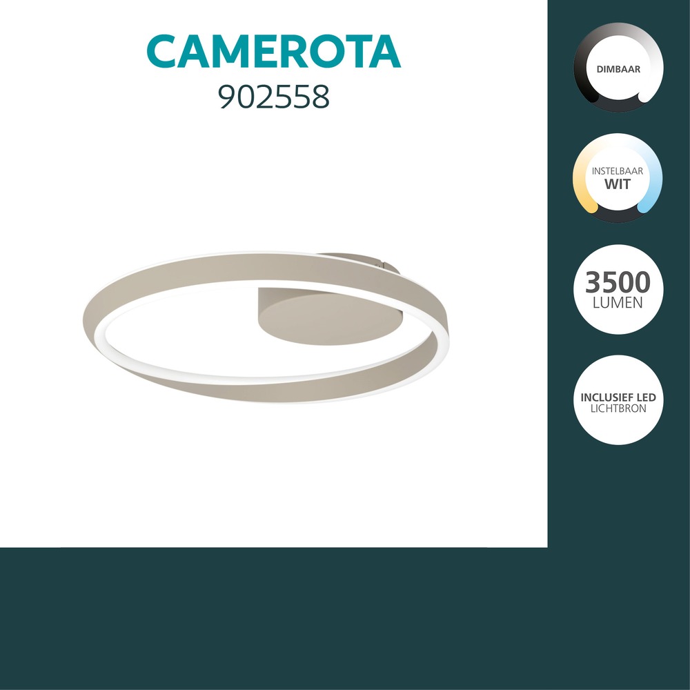 Lampe de plafond à design Camerota brun sable Eglo 9008606391349