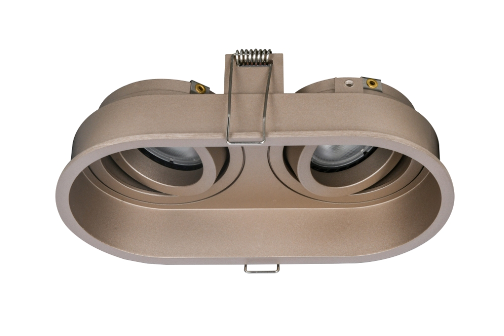 Spot double encastré Rex champagne Artdelight 8720701103535