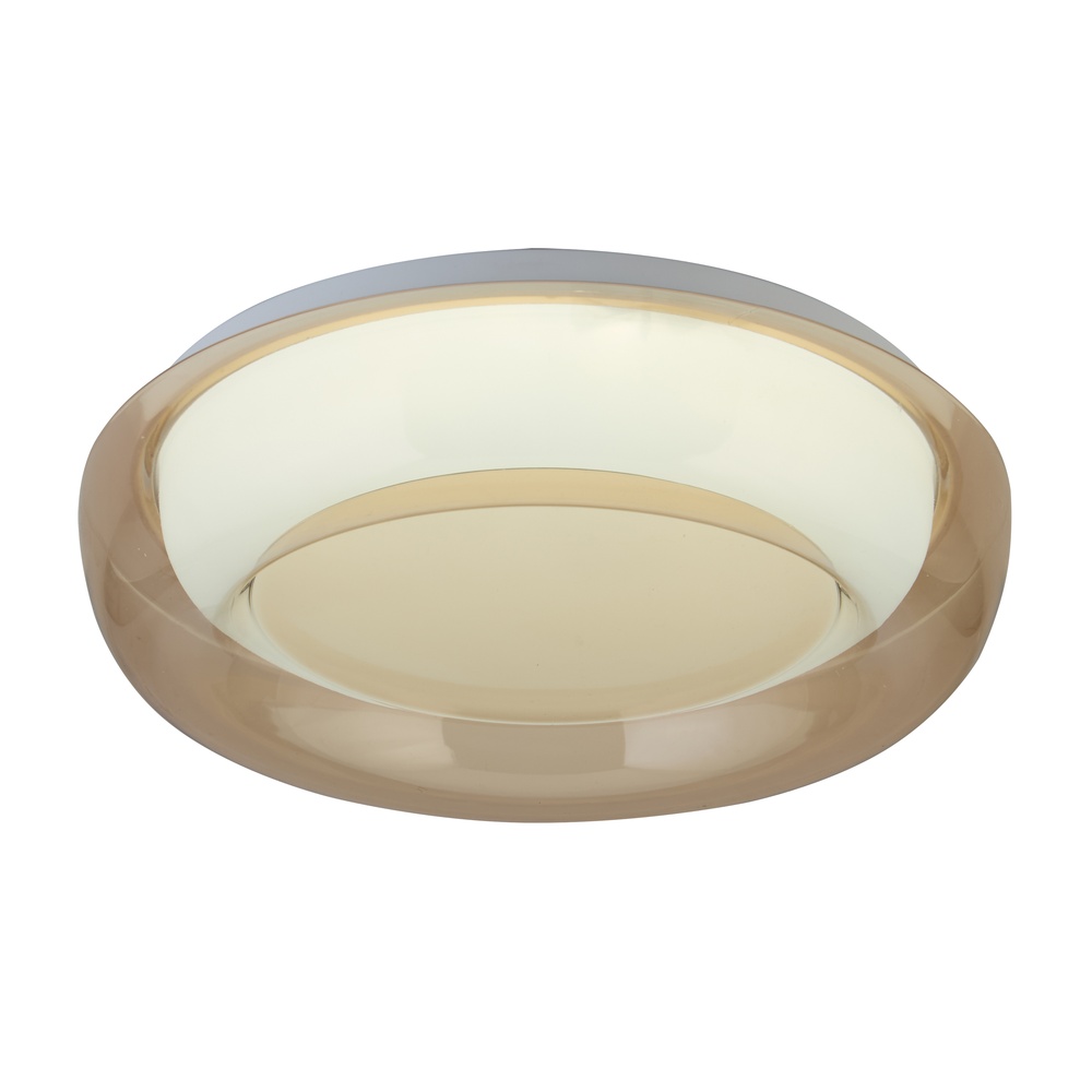 Conception des plafonniers Jude blanc avec verre ambré Ø 30 cm