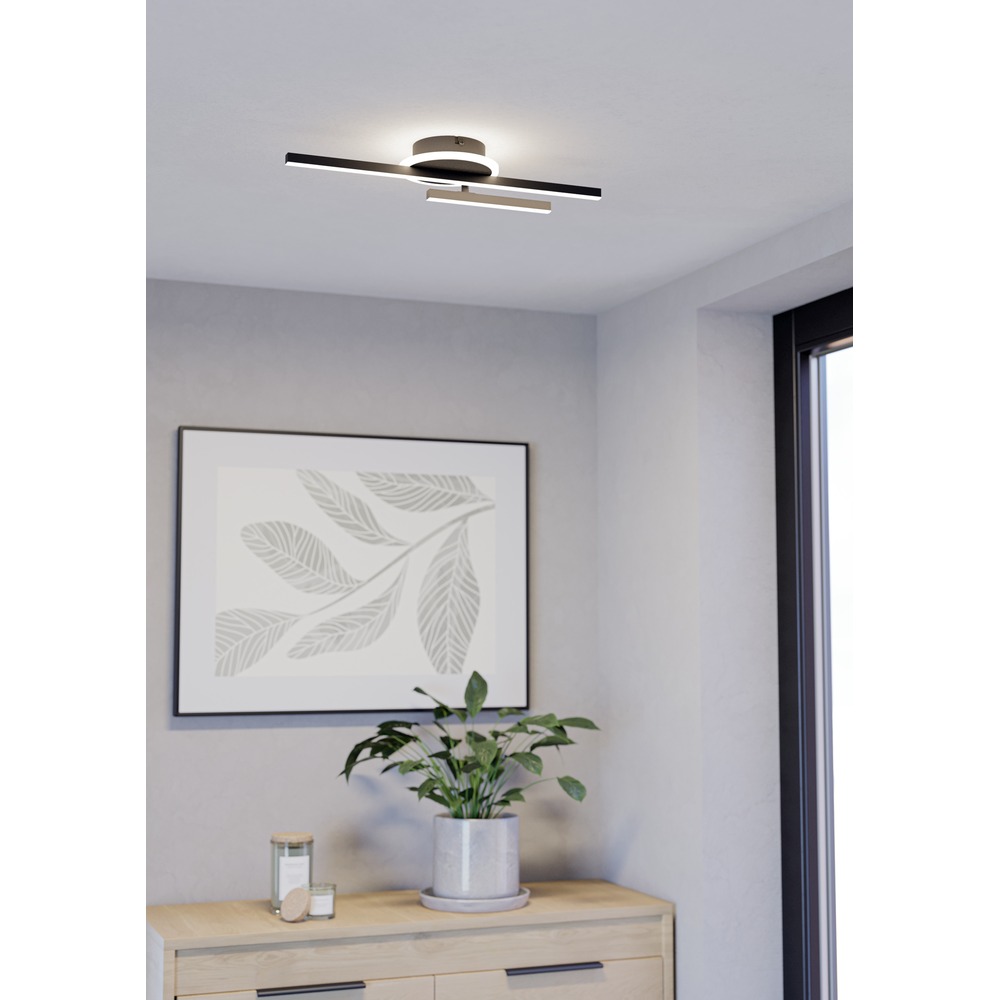 Lampe de plafond moderne Nogaredo Noir 50 x 15 cm Eglo 9008606391547