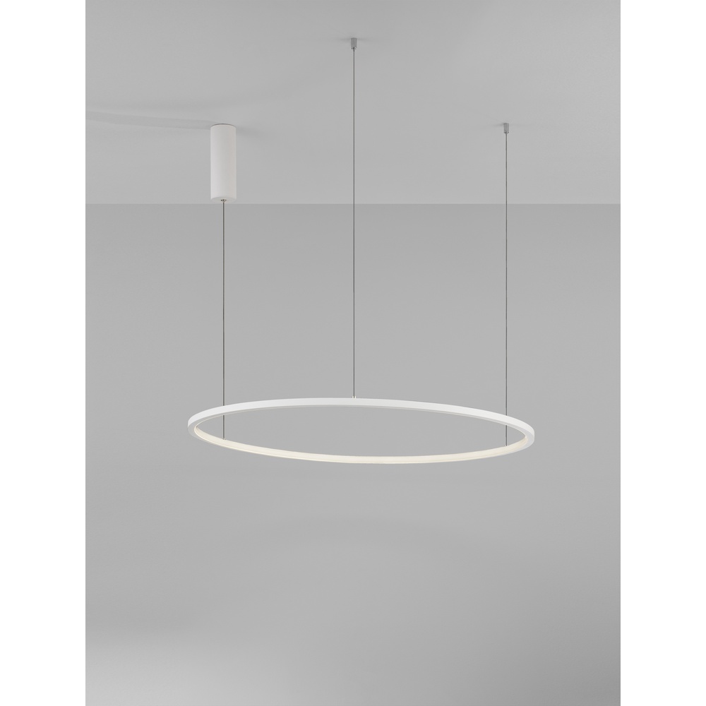 Ronde hanglamp Tarquin wit Ø 80cm
