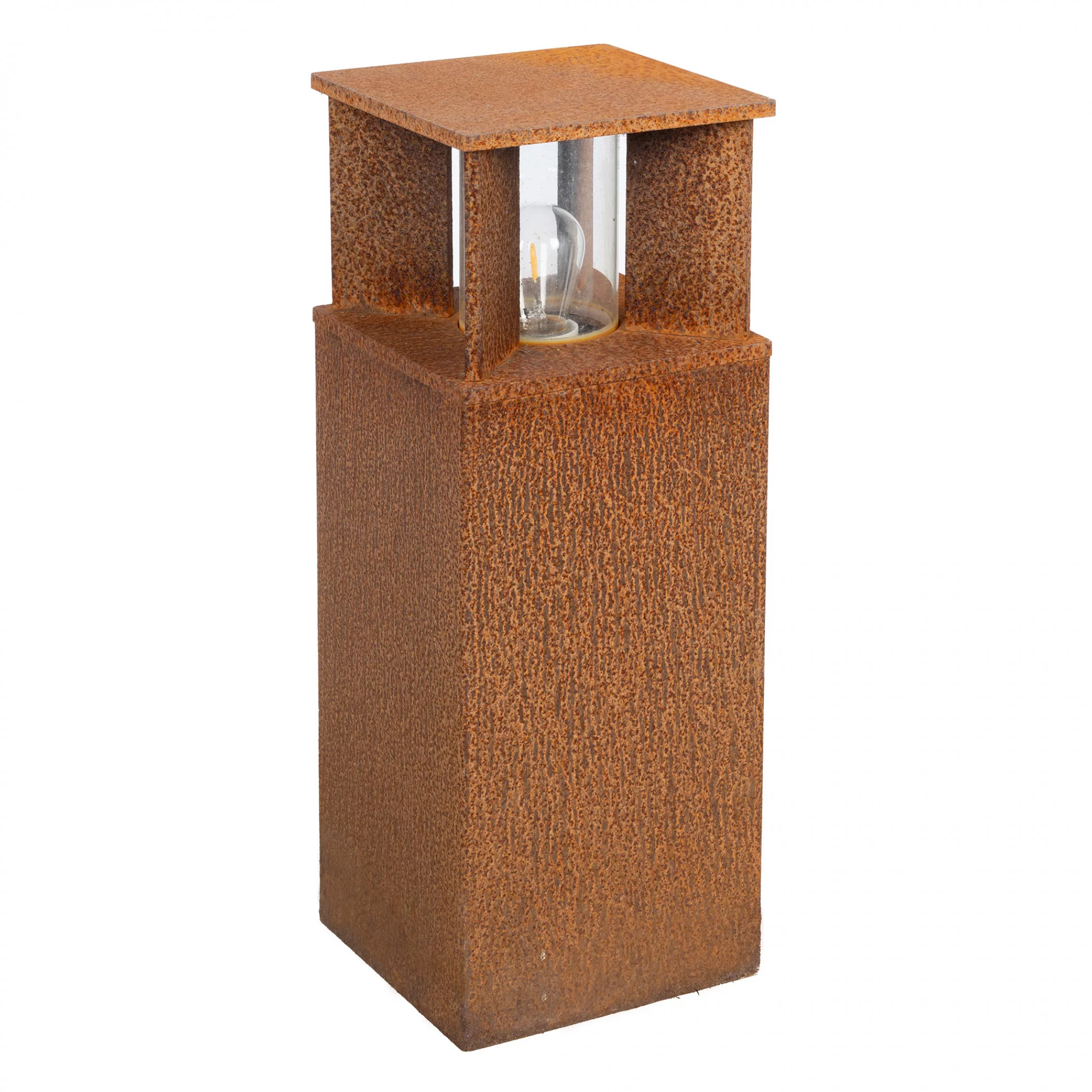Lampe de jardin carrée Marina 40 Corten