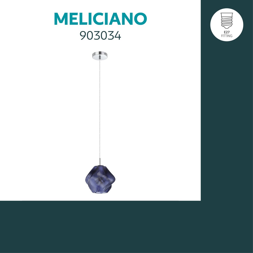 Conception de la lampe suspendue Vicenne bleu Eglo 9008606405220