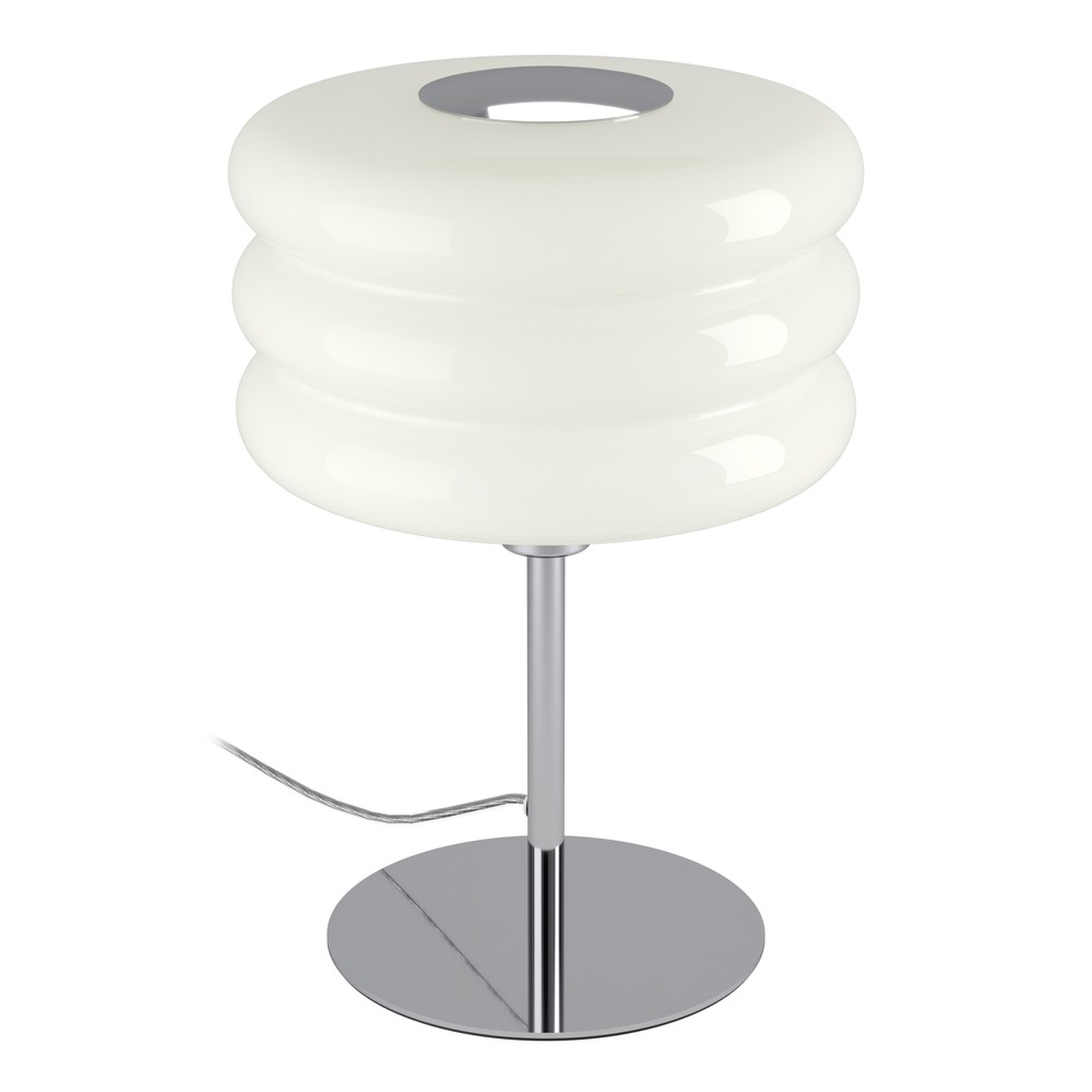 Lampe de table de conception Tortora chrome avec blanc Ø 20cm Eglo 9008606405596