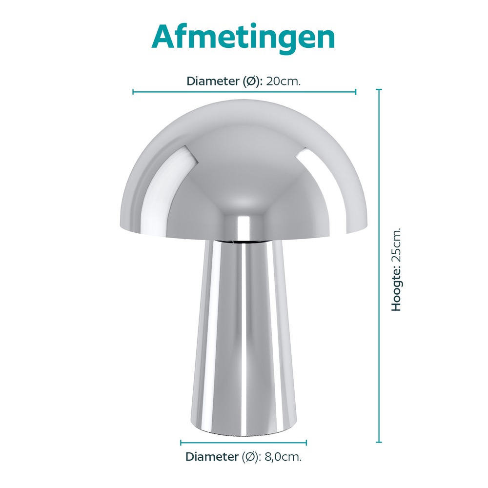 Lampe de table Bufalara Chrome Eglo 9008606405367