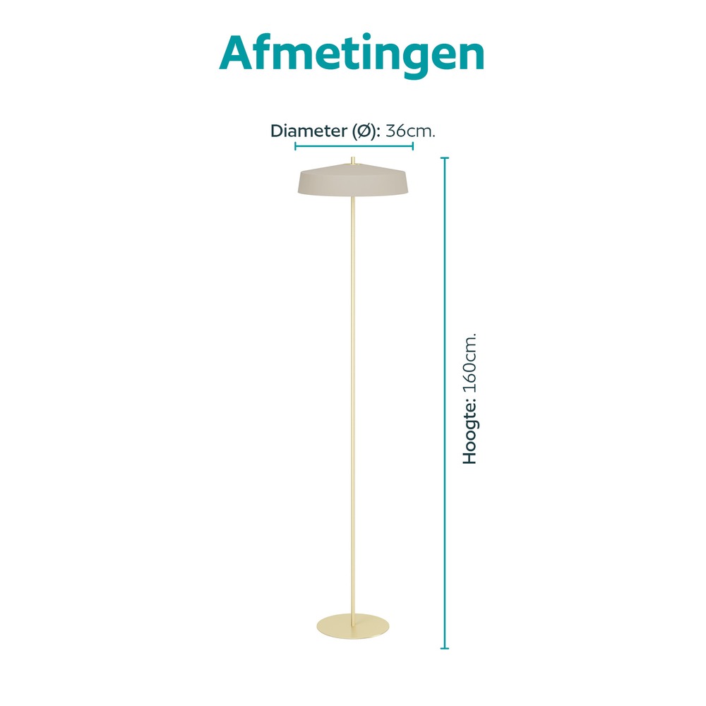 Lampadaire de conception Valdiola brun sable Eglo 9008606406760