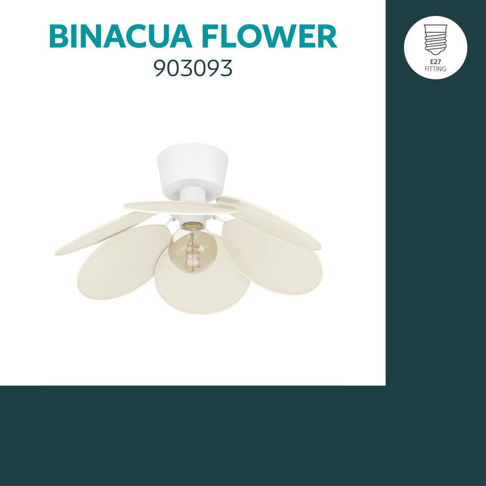 Lampe de plafond Binacua blanc Ø 45cm Eglo 9008606405800