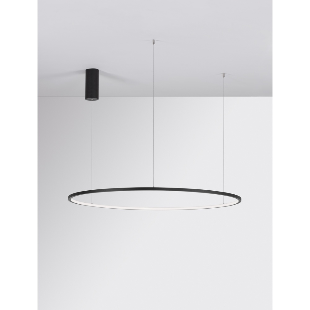 Ronde hanglamp Tarquin zwart Ø 100cm Lyora 5212017438348