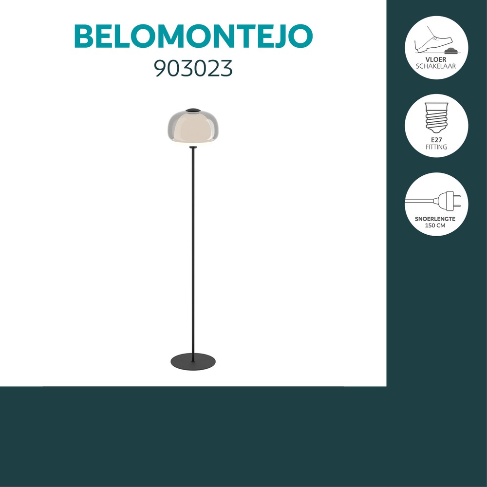 Lampadaire de conception Belomontejo Noir Eglo 9008606406746
