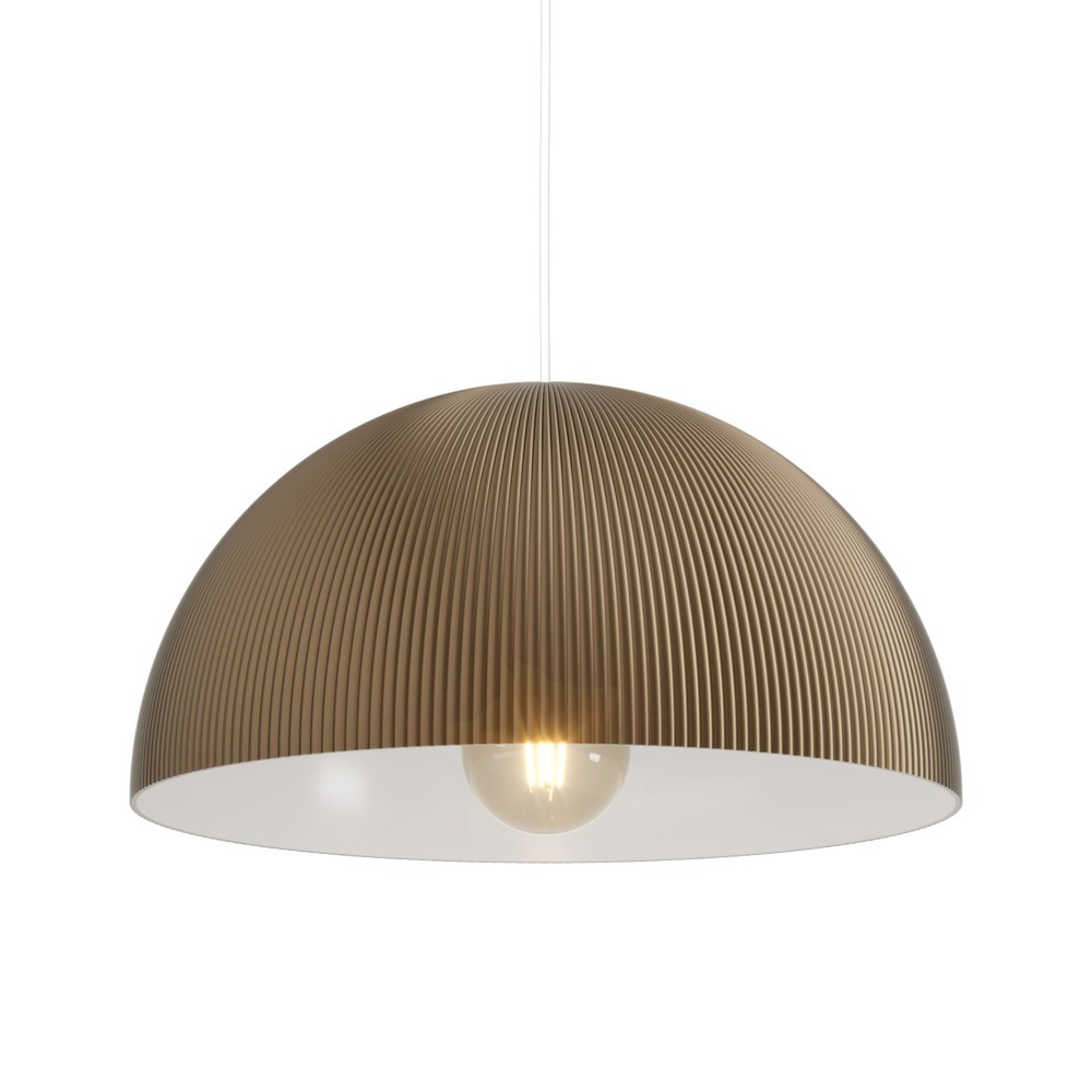 Lampe pendante de conception Gaetano 2 bronze avec blanc Ø 40 cm