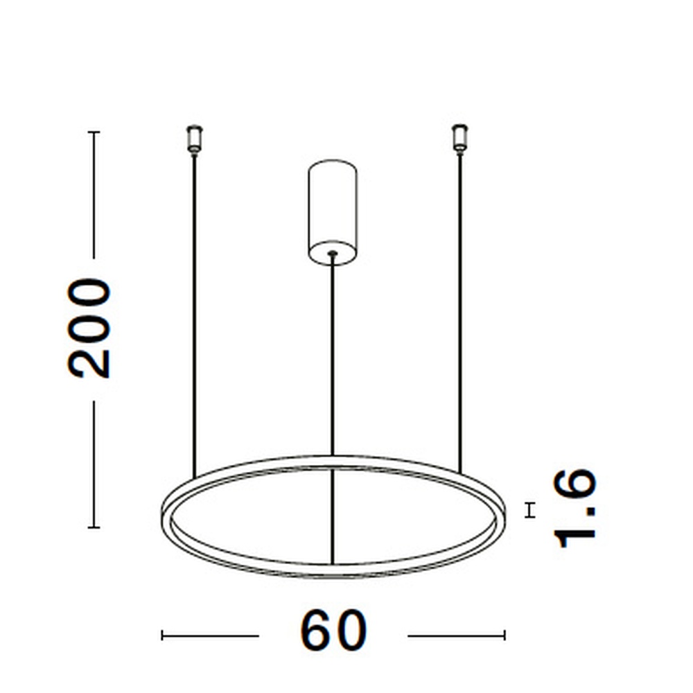 Ronde hanglamp Tarquin goud Ø 60cm Lyora 5212017438270