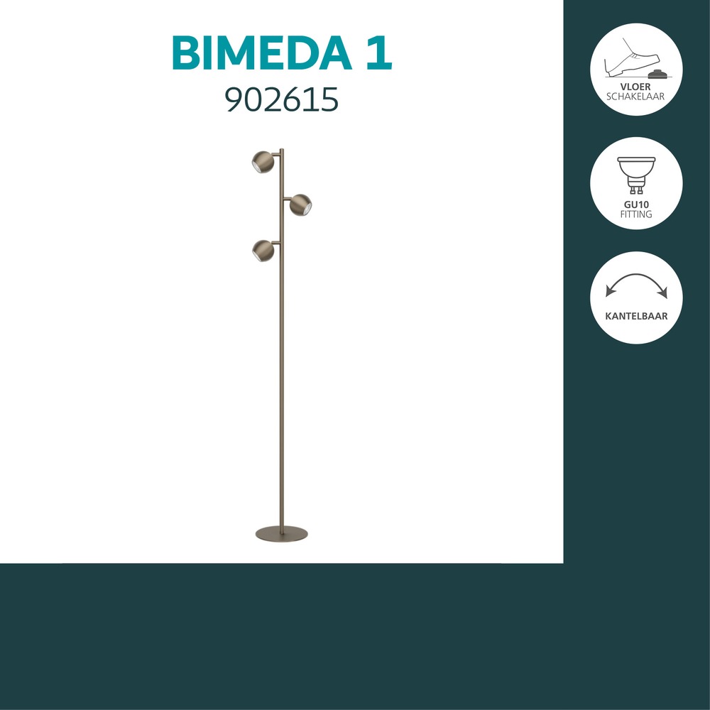 Lampadaire de conception Bimeda 1 Bronze foncé Eglo 9008606391127