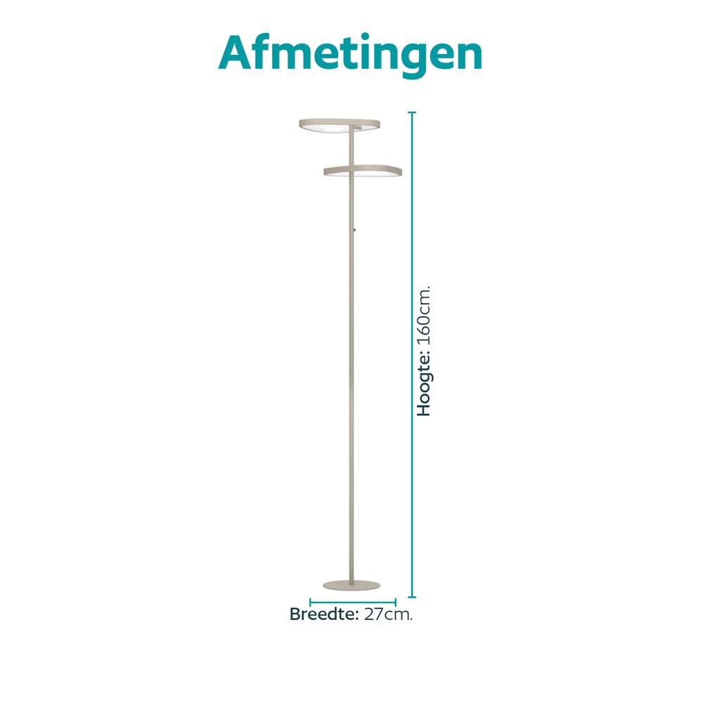 Lampadaire moderne Leporano brun sable Eglo 9008606391226