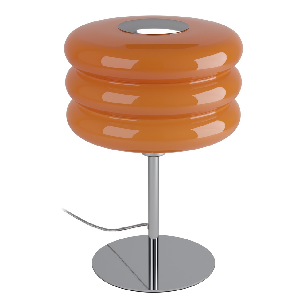 Lampe de table de conception Tortora chrome avec orange Ø 20cm Eglo 9008606405602