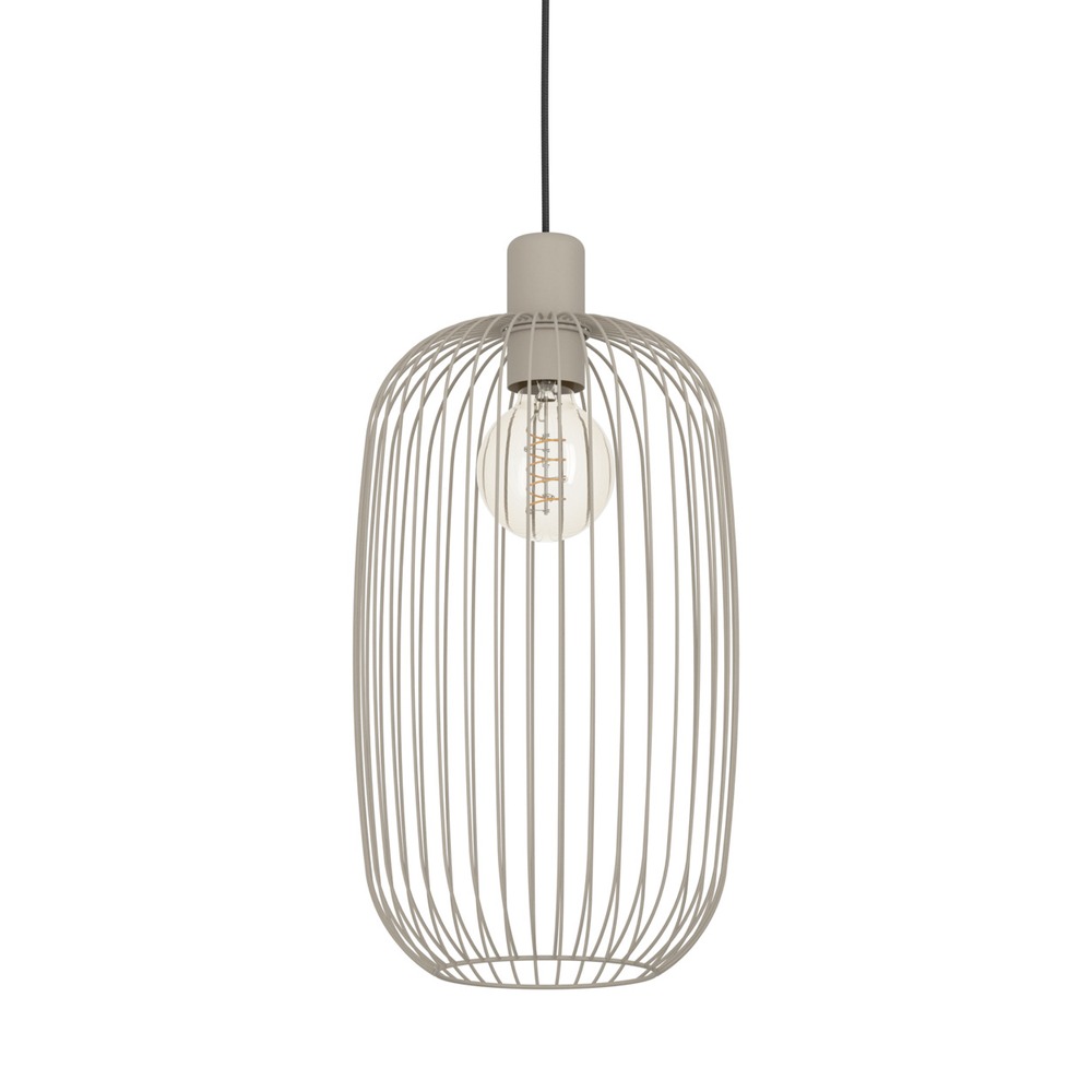 Lampe suspendue filaire Lodods brun sable Ø 22cm