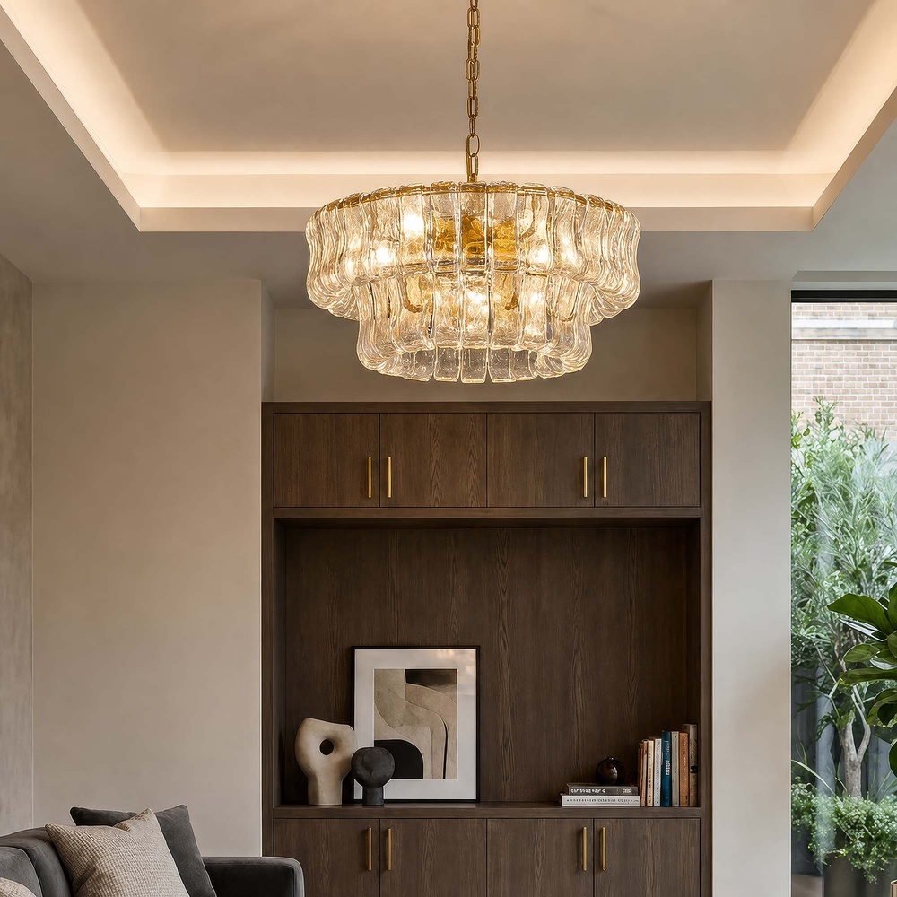 Chandelier Bowlight Ø 46 cm d’or Searchlight 5,05342E+12