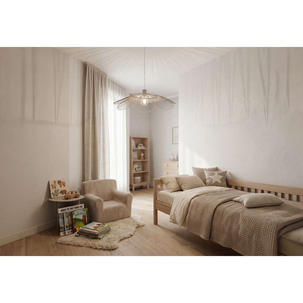 Lampe suspendue Binacua brun sable Ø 60 cm Eglo 9008606405916