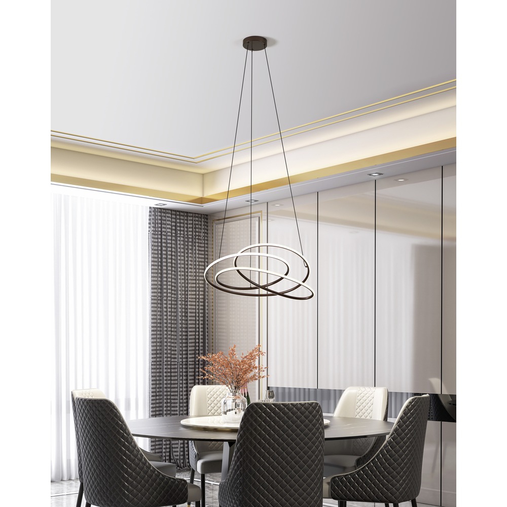 Lampe pendante moderne Racale Ø 58 cm de bronze Eglo 9008606391400