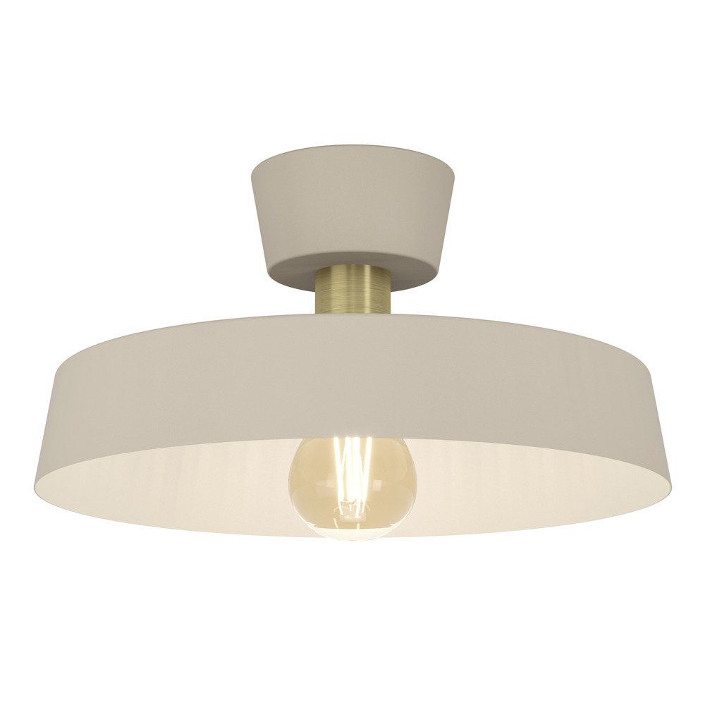 Lampe de plafond à design Valdiola brun sable