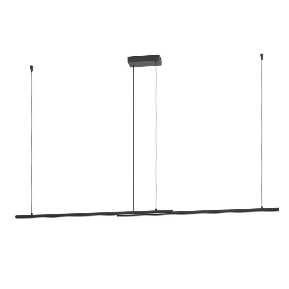 Lampe suspendue intelligente Flatron-Z noir 150cm