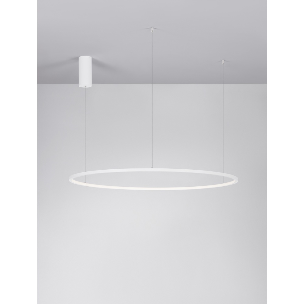 Ronde hanglamp Tarquin wit Ø 100cm