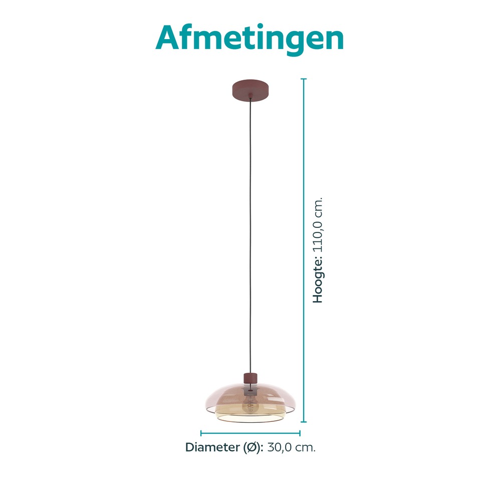 Lampe pendante de conception Salesiani Ø 30cm Eglo 9008606405770