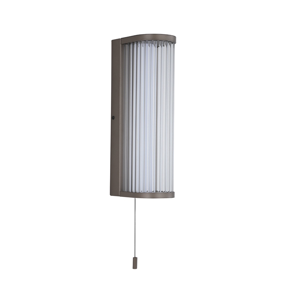 Lampe murale moderne Rue Or avec verre nervuré Searchlight 5,05342E+12