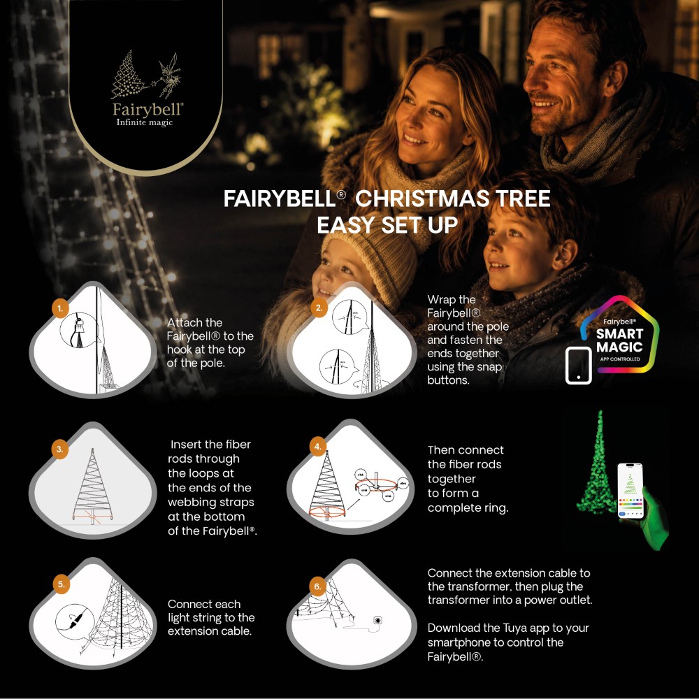 12 meter - 2048 Led - Smart Magic - RGB - No Pole Fairybell 8719002224315