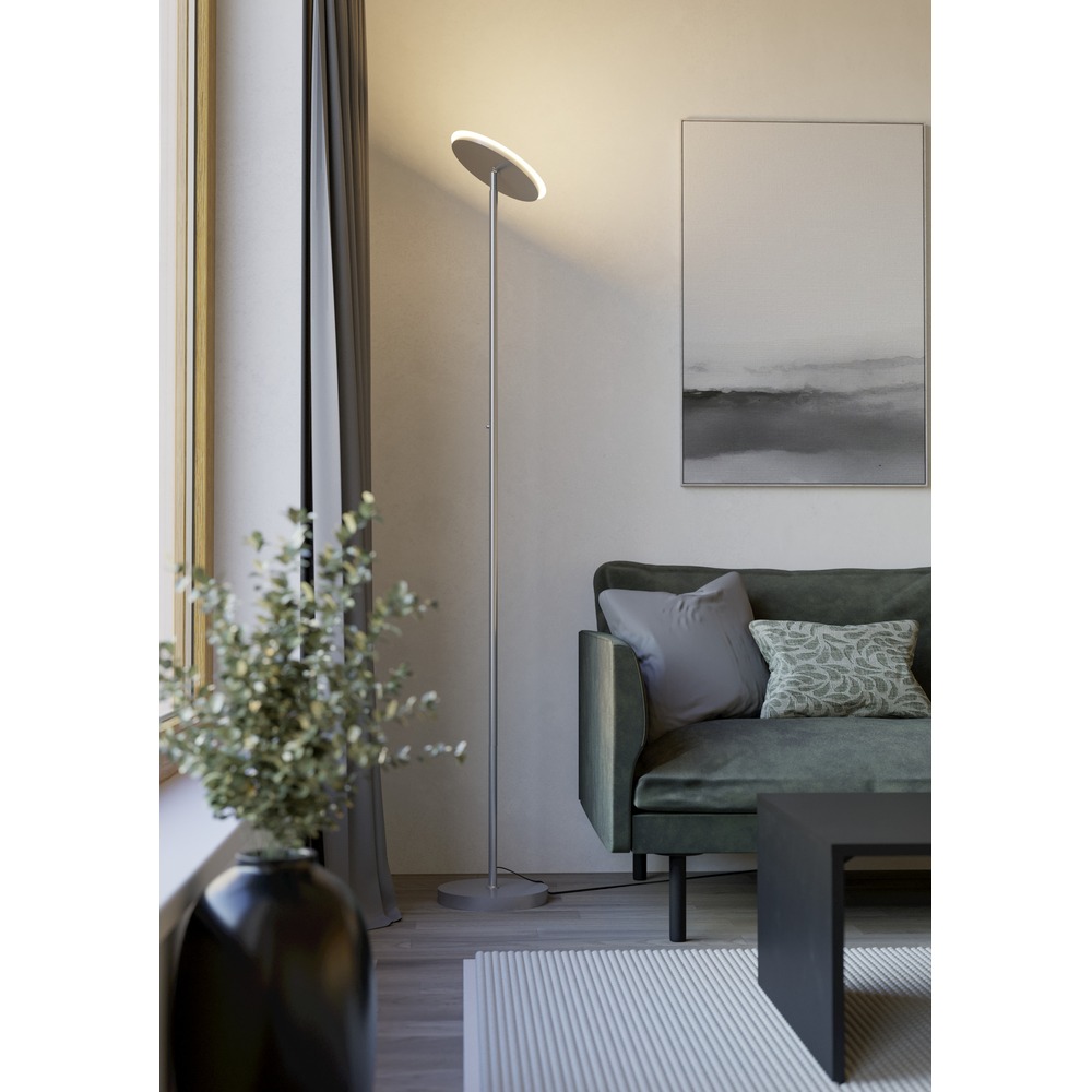 Lampadaire de conception Piagnolo Gris argenté Eglo 9008606392384
