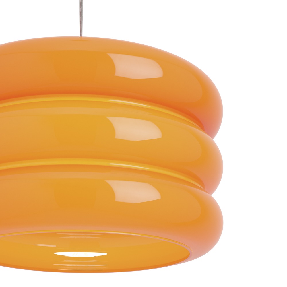 Lampe pendante de conception Tortora chrome avec orange Ø 30cm Eglo 9008606405589