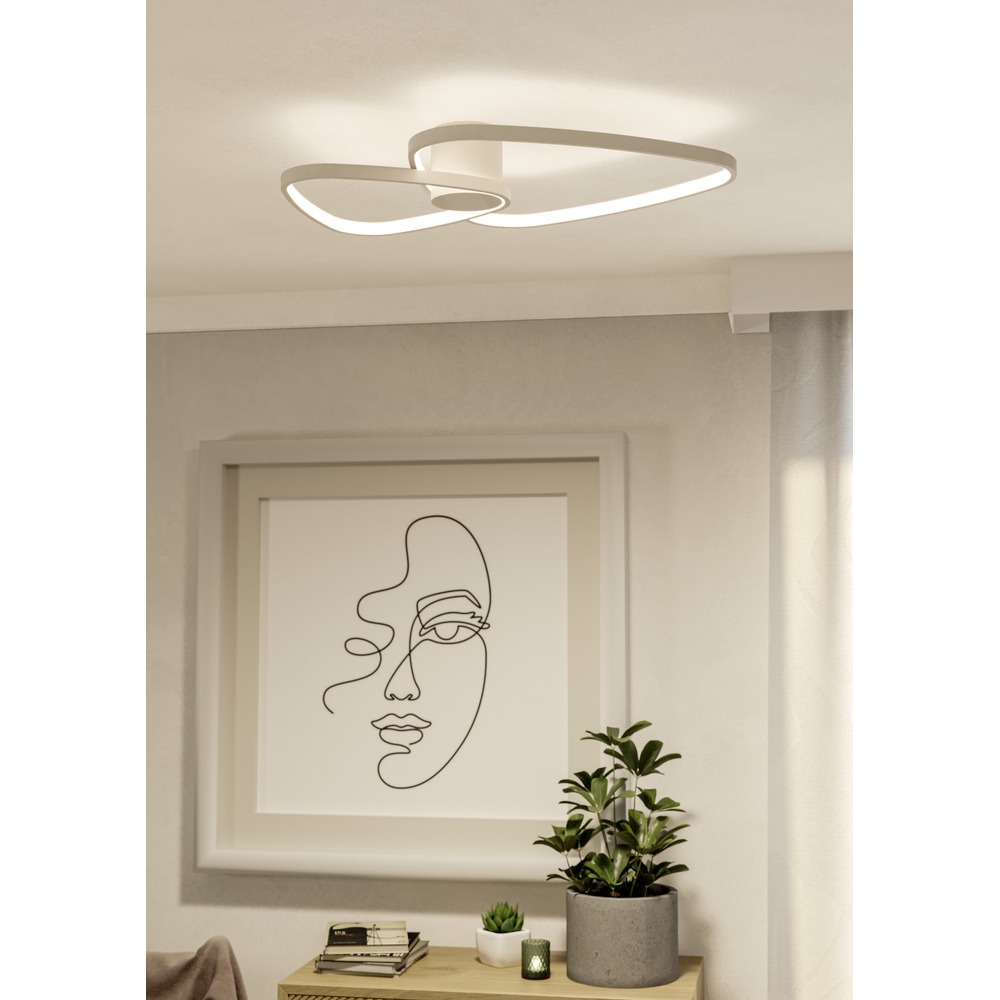 Lampe de plafond moderne Leporano brun sable Eglo 9008606391202