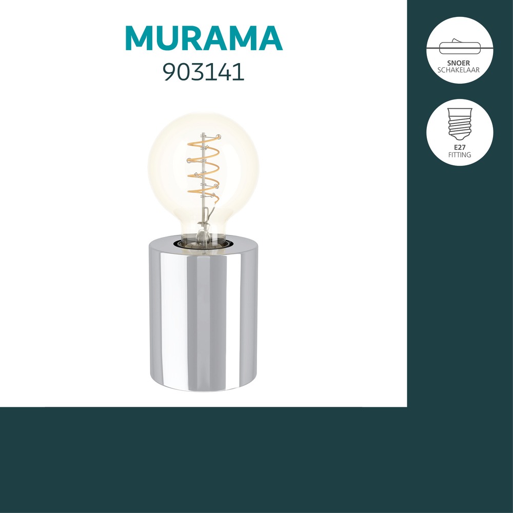 Lampe de table Murama Chrome Eglo 9008606406234