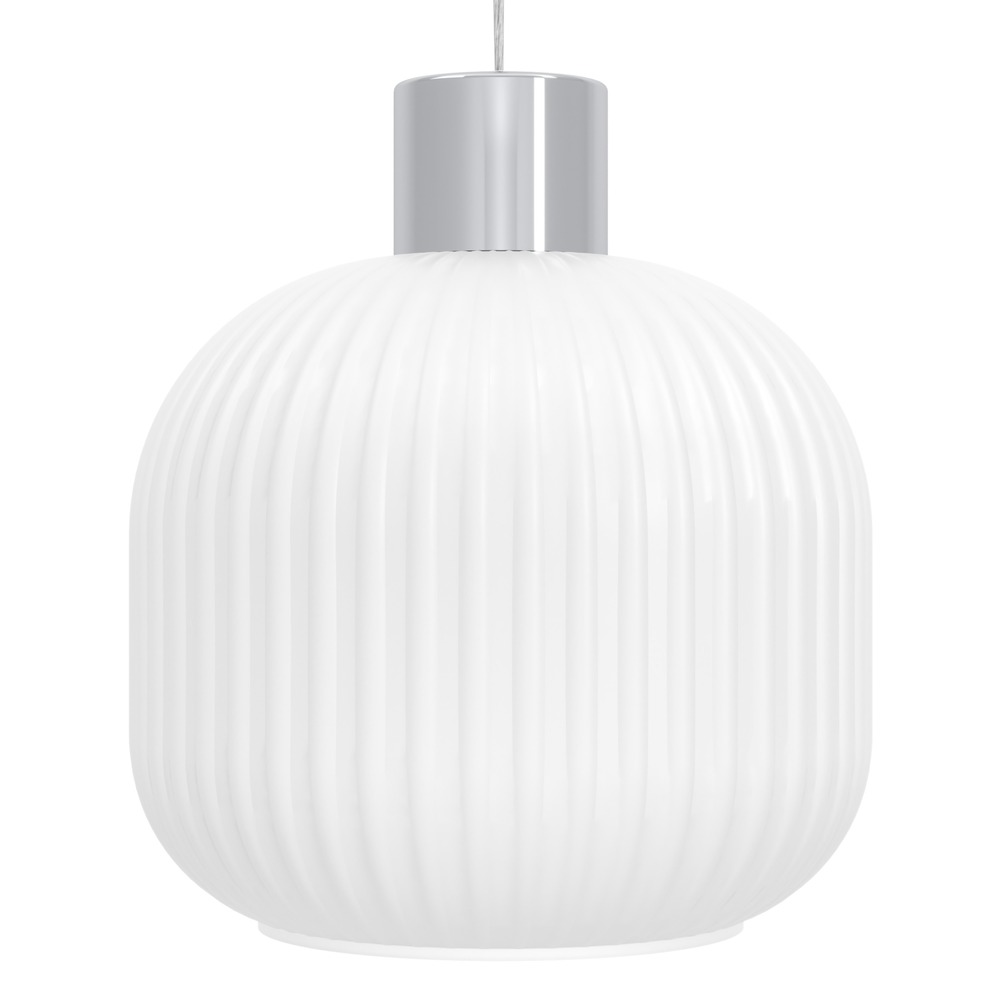 Lampe pendante de conception Dasmina chrome avec blanc Ø 20cm Eglo 9008606406289