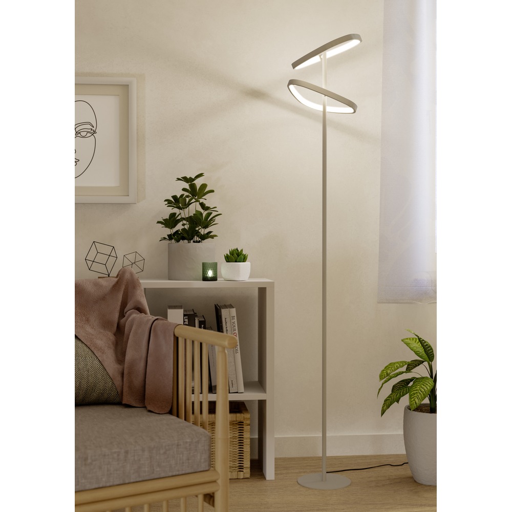 Lampadaire moderne Leporano brun sable Eglo 9008606391226