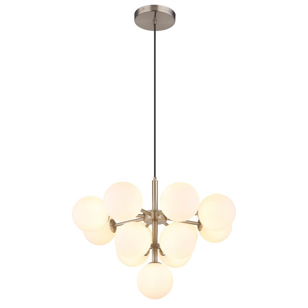 Nikkel hanglamp Grappy 13-lichts