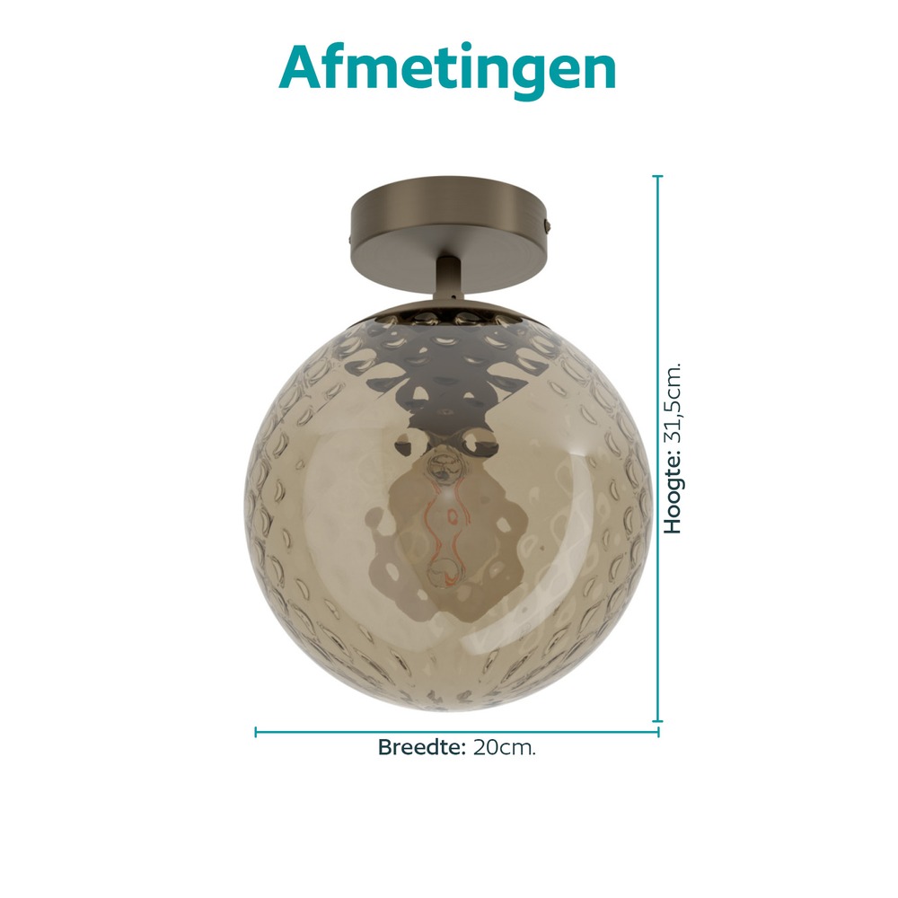 Lampe de plafond Rondo 2 Bronze foncé Eglo 9008606390236
