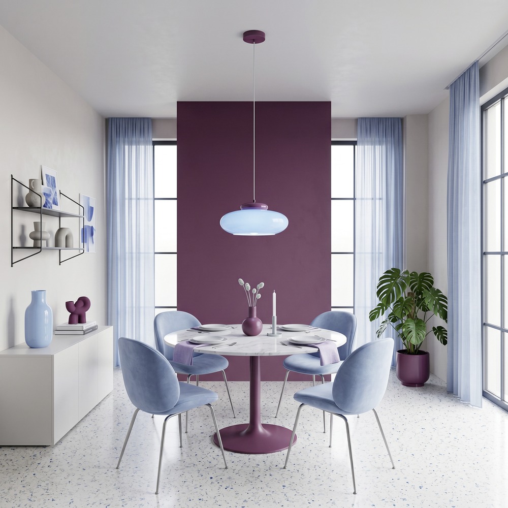 Lampe pendante de conception Berardelli bleu avec violet Ø 32cm Eglo 9008606405022