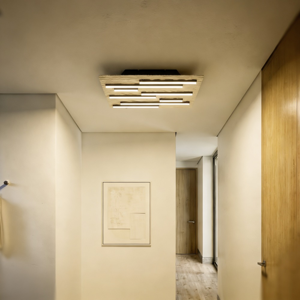 Lampe de plafond Campomarino brun sable 38cm Eglo 9008606408894