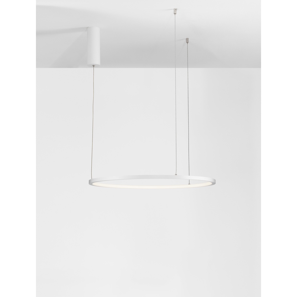 Ronde hanglamp Tarquin wit Ø 60cm