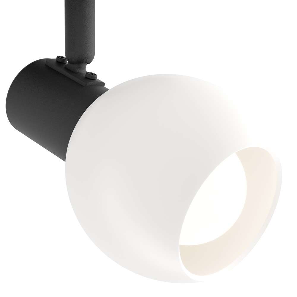 Lampe de plafond Castellazo Noir à 4 lumières avec verre blanc Eglo 9008606392155